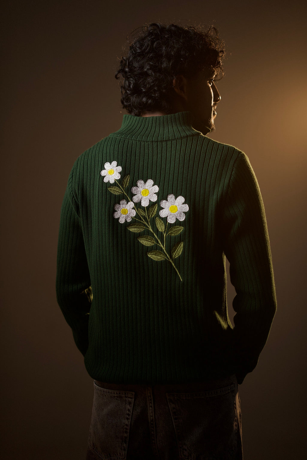 Thulir Quarter-Zip Dark Green